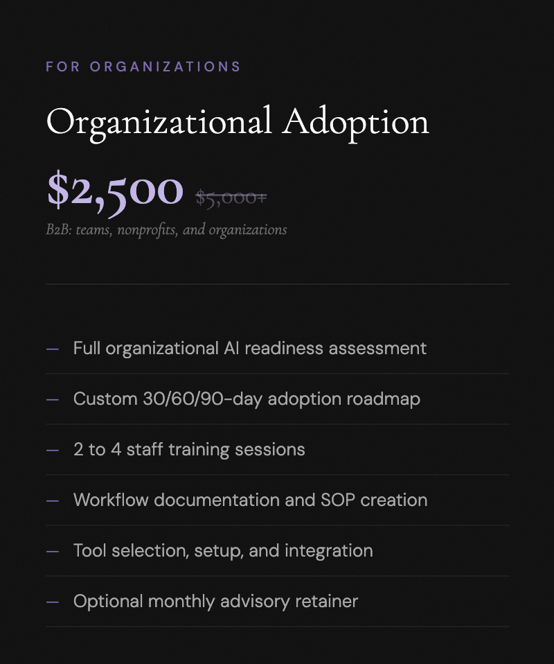 AI - Organizational Adoption for Small Businesses