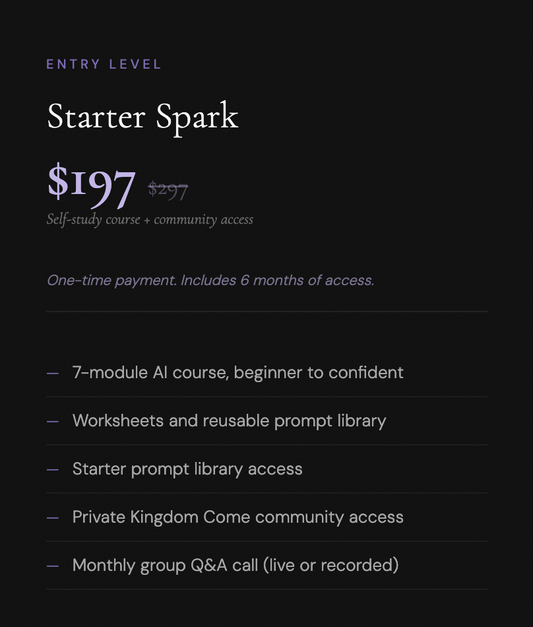 AI - Entry Level: Starter Spark Package