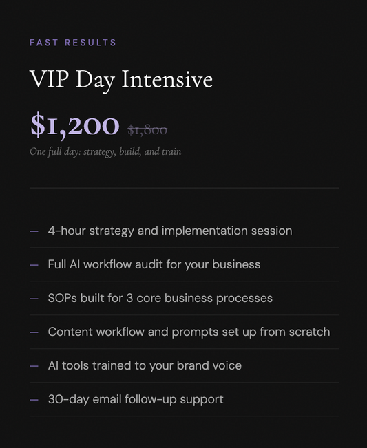 AI - VIP Day Intensive