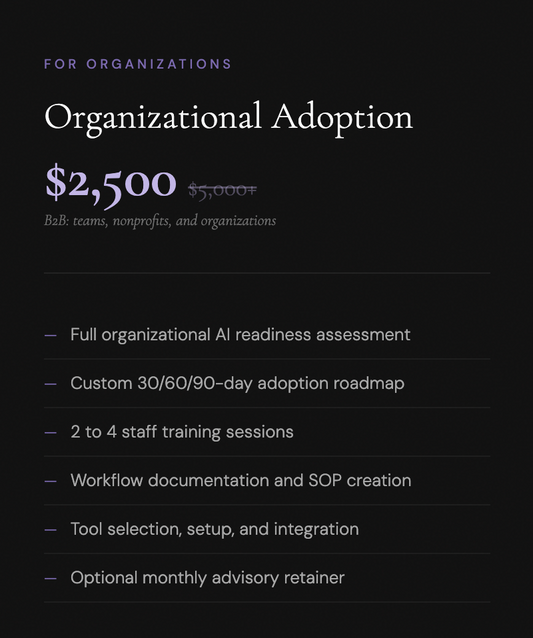 AI - Organizational Adoption for Small Businesses